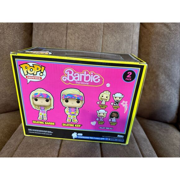 Funko Pop! The Barbie Movie Skating Ken & Barbie Set Of 2 Figurines New - Picture 6 of 6